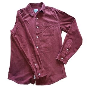 Frank And Oak Corduroy Burgundy Long-sleeve Shirt XS